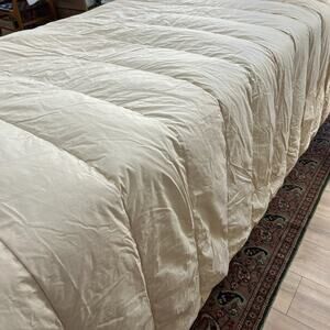 Seventh Heaven USA Duvet Insert Down Full Queen Tan 100% Cotton Channel Stitch